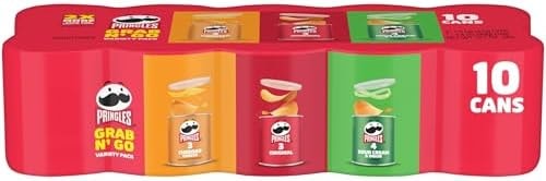 Pringles Potato Crisps Chips, Lunch Snacks, Variety Pack, 13.7oz Pack (10 Cans)