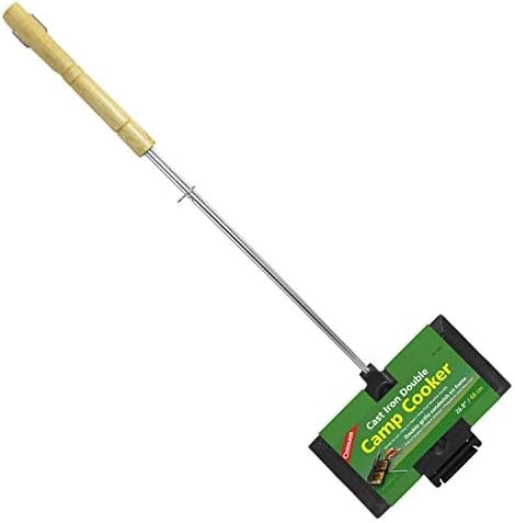Coghlan's Cast Iron Double Camp Cooker - Pre-Seasoned Pie Iron Sandwich Maker with Removable Handles, Easy-to-Clean for Grilled Sandwiches, Toasted Pies, and Meats, For Campfire Cooking