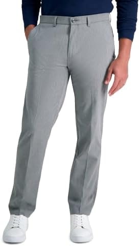 Haggar Men's Straight Fit Iron Free Premium Khaki Pant