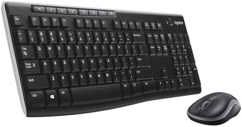 Logitech MK270 Full Size Wireless Keyboard and Mouse Combo - Black