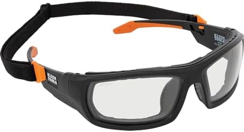 Klein Tools 60470 Professional Full Frame Gasket Safety Glasses, Clear Lens
