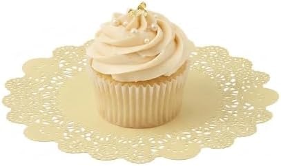 Restaurantware Round Yellow Paper Doilies, 8 in, 4000 Pack