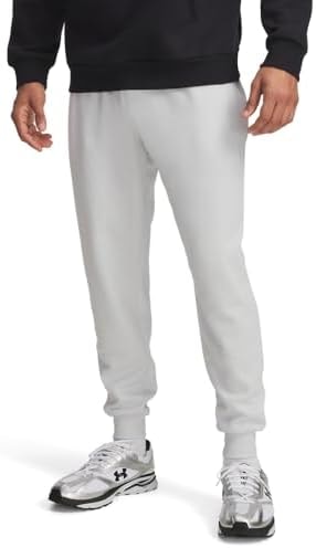 Under Armour Men's Rival Fleece Joggers Distant Gray/White Large
