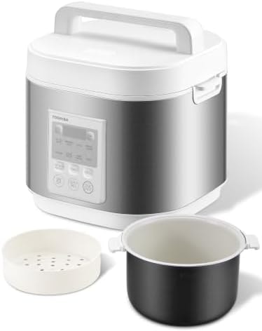 TOSHIBA Rice Cooker Heritage Bento Box, Digital Control, 5.5-Cup Uncooked Rice Capacity, 9 Functions with 3D Heating and 24-Hour Auto Keep Warm