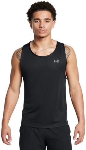 Under Armour Men's Velocity Tank Top, (001) Black / / Pitch Gray, Large