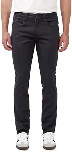 Buffalo David Bitton Men's Slim Ash Jeans, Charcoal, 44W x 34L