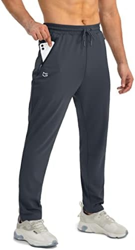 G Gradual Men's Sweatpants with Zipper Pockets Tapered Joggers for Men Athletic Pants for Workout, Jogging, Running (Grey, Medium)