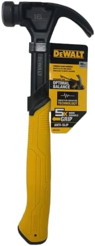 DeWalt 16 oz Smooth Face Curve Claw Hammer 11.75 in. Steel Handle