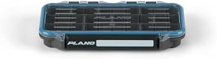 Plano StowAway 3500 Waterproof Stow Tackle Box, IPX7 Waterproof Rating, with Rustricor, Single Latch Design, Transparent DuraView Lid, Stackable Storage for Fishing Bait, Lures and Gear