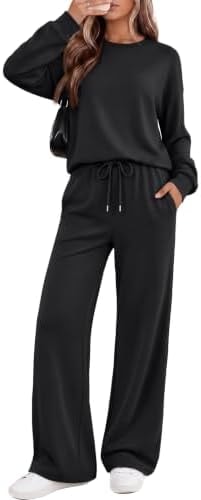 LILLUSORY Womens Sweatsuits 2 Piece Lounge Sets Matching Cozy Fall Outfits