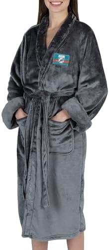 Northwest NFL Miami Dolphins Silk Touch Bath Robe, Small/Medium, Rollout Charcoal