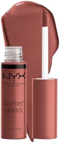 NYX PROFESSIONAL MAKEUP Butter Gloss, Non-Sticky Lip Gloss - Praline (Deep Nude)