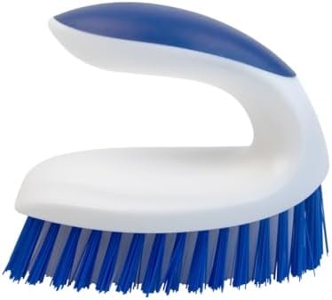CELOX Stiff Bristle Brush for Cleaning, Hard Bristle Brush for Carpet Cleaning, Blue