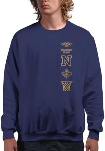 Junk Food NBA - New Orleans Pelicans Stacked Logo Adult Crewneck