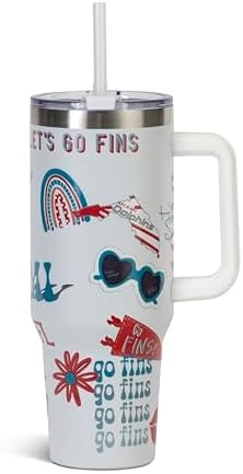 The Memory Company Officially Licensed 46oz Team Spirit Game Day Tumbler, Miami Dolphins
