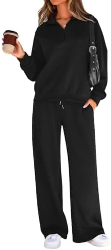 Lazysmile Womens 2 Piece Outfit Comfort Sweatsuit Fall Matching Lounge Sets