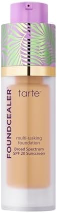 tarte babassu foundcealer dewy foundation Broad Spectrum SPF 20 Sunscreen – Foundation & Concealer in 1, Vegan Skincare Makeup, Medium Coverage, Cruelty-Free, full size, 35G medium golden