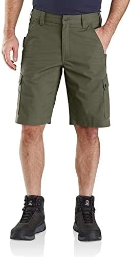 Carhartt Men's Relaxed 11" Ripstop Cargo Short, G72-Basil, W34