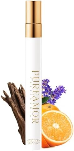 PUREAMOR Pheromone Cologne for Men - Extrait de Parfum Spray, Fresh Spicy Bergamot, Pepper & Cedarwood Scent, Long Lasting Pocket Perfume for Him, Travel Size Gift, Made in USA, 0.41 fl oz (12ml)