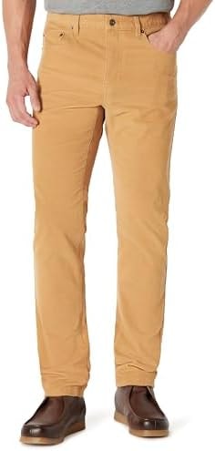 Amazon Essentials Men's Slim-Fit 5 Pocket Stretch Fine Wale Corduroy Pant, Tan, 28W x 32L