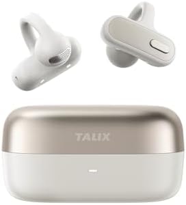 TALIX Open Ear Clip-On Wireless Bluetooth 6.0 Earbuds X8, White