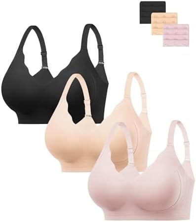 HBselect Jelly Bras for Women Seamless Comfy Push Up Wireless Tshirt Bras
