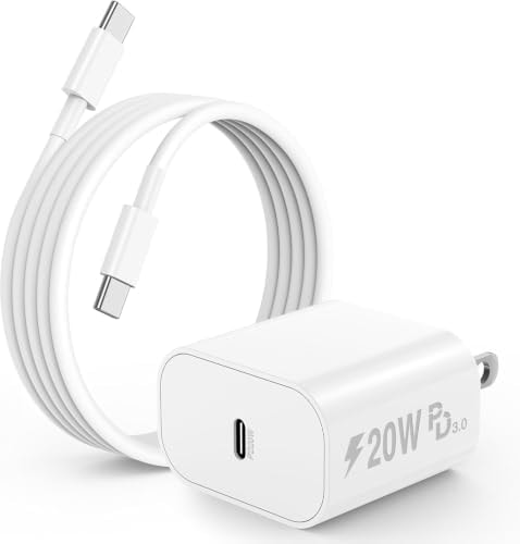 iPhone 18 DUO 17 16 15 Charger, 20W USB C Fast Charging Block Plug and 6ft Type C to C Cable Cord Long for Apple iPhone 18 Pro Max/DUO/17 Pro Max/17 Air/16 Plus/15 Pro/iPad Wall Adapter Cube Brick Box