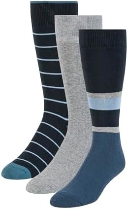 Ted Baker Men's 3 Pack Cushioned Crew Socks, Blue, OS