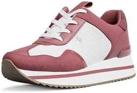 Michael Kors Women's Raina Trainer, Color Block w/Signature/Rosewood, 5