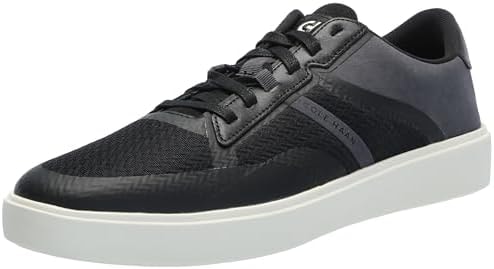 Cole Haan Mens Grand Crosscourt Winner, Black/Gray Pinstripe/Ivory, 10.5-W US