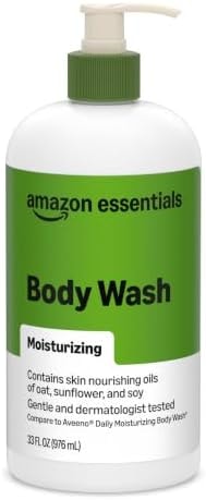 Amazon Essentials Body Wash, Moisturizing with Skin Nourishing Oils, Contains Oat Oil and Sunflower Oil, 33 Fl Oz, Pack of 1