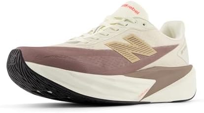 New Balance Women's FuelCell Rebel V5 Running Shoe, Angora/Earth Shadow/Sea Salt, 5 W