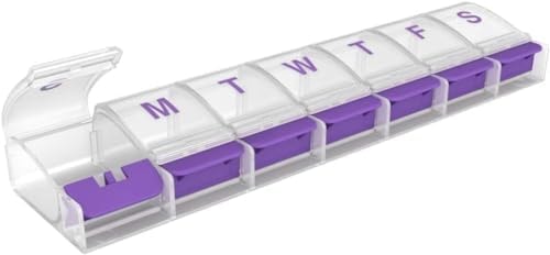 Ezy Dose Weekly (7-Day) Pill Organizer, X-Large Planner, Color May Vary