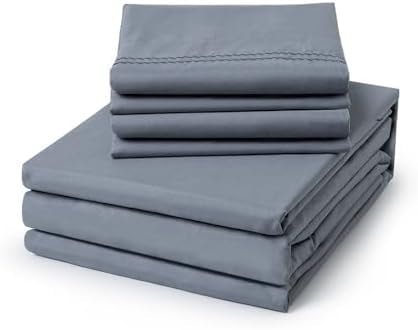 ClevaHome Queen Size Sheet Set - 6 Piece Fitted Bed Sheet Set, Quarry