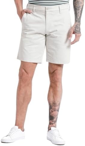 Dockers Men's Ultimate Straight Fit Supreme Flex Shorts (Regular and Big & Tall), Porcelain Khaki, 29