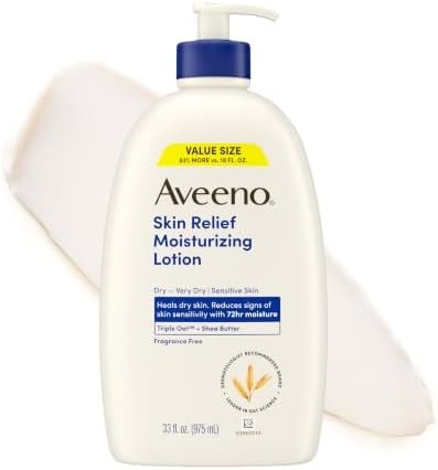 Aveeno Skin Relief Moisturizing Lotion, Fragrance-Free, 33 fl. oz