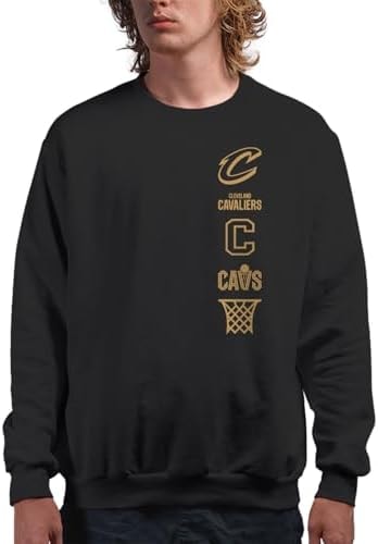 Junk Food NBA - Cleveland Cavaliers Stacked Logo Adult Crewneck