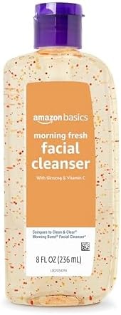 Amazon Basics Morning Fresh Facial Cleanser with Ginseng and Vitamin C, 8 fl oz