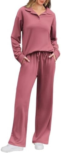 Ekouaer Lounge Sets for Women 2 Piece Outfits 2026 Long Sleeve Top with Pants