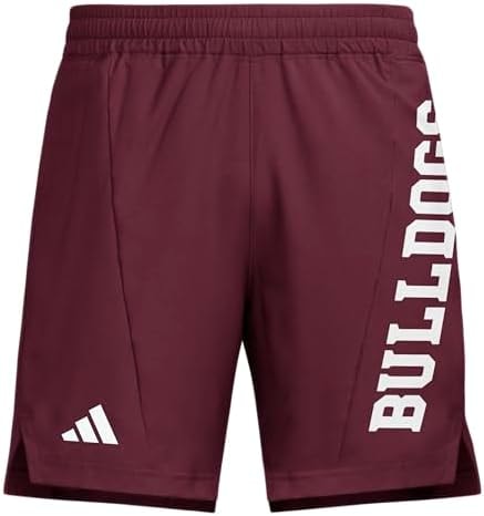 adidas Men's D4T Woven Mississippi State University Shorts, Team Maroon/White/Mississippi State University, Large/7" Inseam