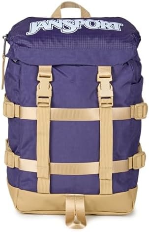JanSport Mini Skip Pack – Compact Backpack with Main Compartment, Side Water Bottle Pocket, and Zippered Accessory Pocket, Amethyst Angst