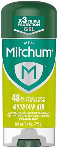 Mitchum Men’s Antiperspirant Deodorant Gel, Mountain Air, 3.4 oz