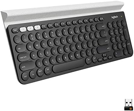 Logitech K780 Multi-Device Wireless Keyboard with Built-in Cradle, Speckles
