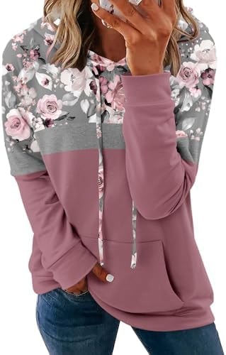 onlypuff Hoodies for Women Pullover Sweatshirts Trendy Fall Outfits Pink S