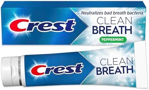 Crest Toothpaste Clean Breath Peppermint 4.6oz – Neutralizes Bad Breath, Antibacterial Protection, Fights Cavities, Freshens Breath, Gently Whitens