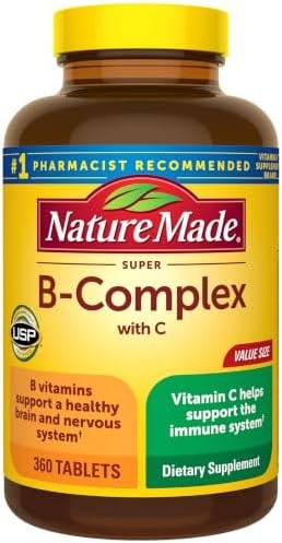 Nature Made Super B Complex with Vitamin C & Folic Acid, 360 Tablets