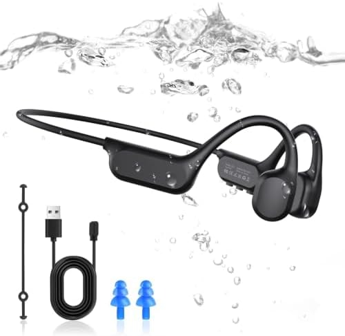 Niecase Swimming Headphones Underwater,IP68 Waterproof Headphones