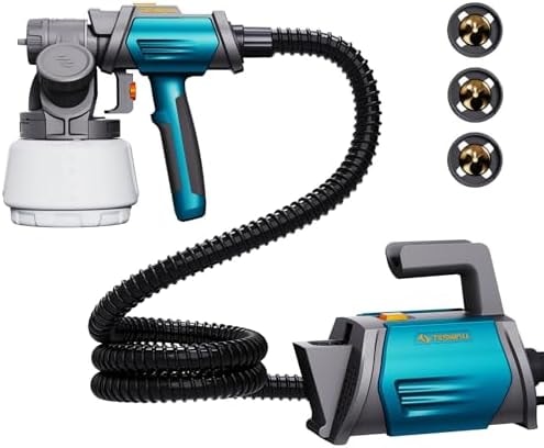 Tilswall Shark800 Paint Sprayer HVLP 800W Electric Spray Paint Gun, Blue