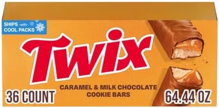 TWIX Full Size Milk Chocolate Caramel Cookie Candy Bars, Bulk, 36 ct