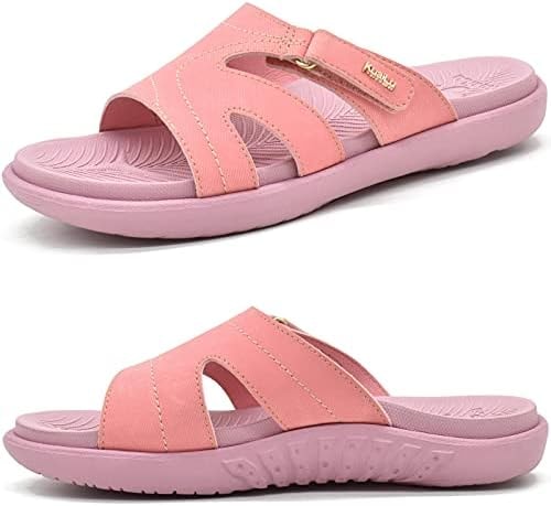 KuaiLu Womens Orthotic Slides Arch Support Slip On Sandals Pink Size 8.5